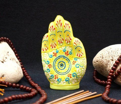 Підставка під пахощі терракот "Долонька" Салатова Коло 9150064 фото