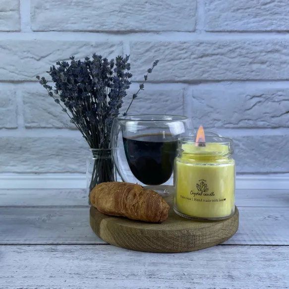 Crystal candle - свеча из пальмового воска желтого цвета palm1 фото