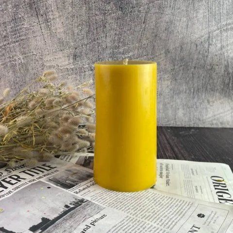 Жовта воскова свічка - Циліндр 7,5х14 см culz фото